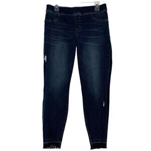 Spanx Distressed Skinny Jeans Size XL High Rise Jegging Stretch Denim